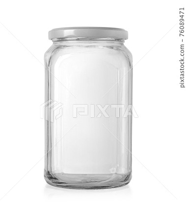empty glass jar isolated empty glass jar isolated 76089471