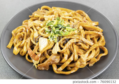 Delicious beef hormone grilled udon Delicious beef hormone grilled udon 76090132