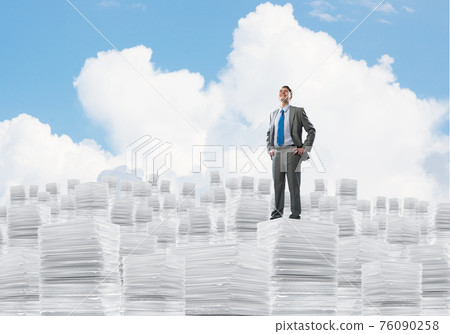 Successful confident businessman in suit. Successful confident businessman in suit. 76090258