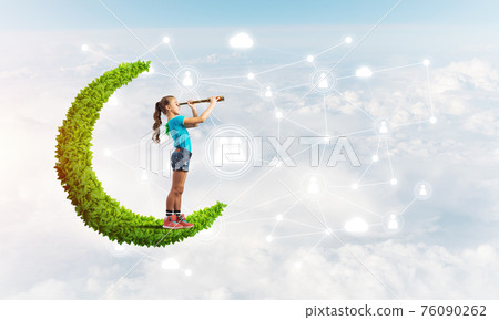 Idea of children Internet communication or online playing and parent control Idea of children Internet communication or online playing and parent control 76090262