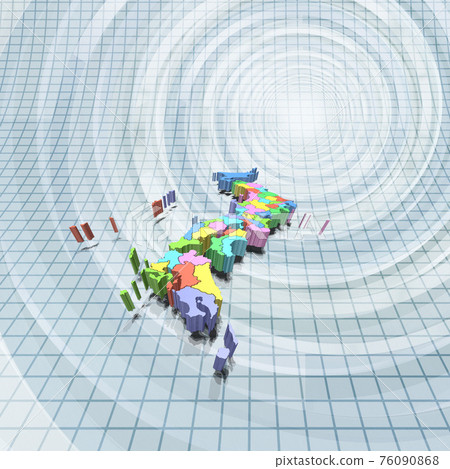 日本地圖的行政區劃 76090868