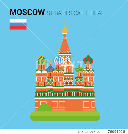 Monuments and landmarks Vector Collection: St Basils Cathedral (Moscow, Russia). Monuments and landmarks Vector Collection: St Basils Cathedral (Moscow, Russia). 76091026