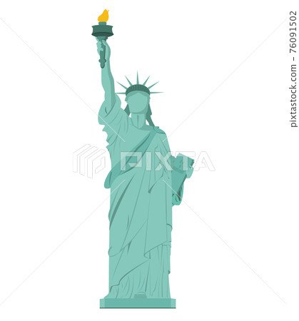 Statue of Liberty, New York, USA. Isolated on white background vector illustration. Statue of Liberty, New York, USA. Isolated on white background vector illustration. 76091502