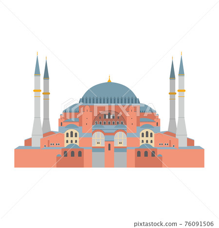 Hagia Sophia vector illustration. Istanbul (Turkey) 76091506