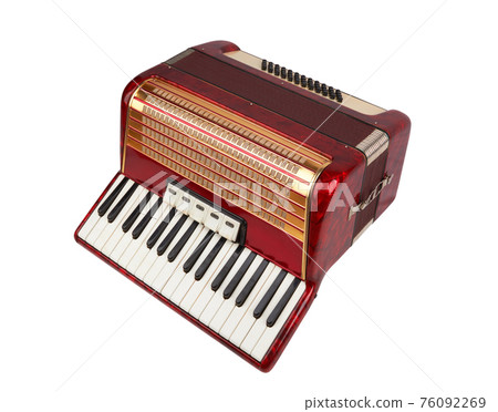 Retro accordion isolated 76092269
