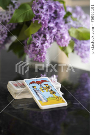 two of cup, tarot .Fortune teller concept background. two of cup, tarot .Fortune teller concept background. 76093191