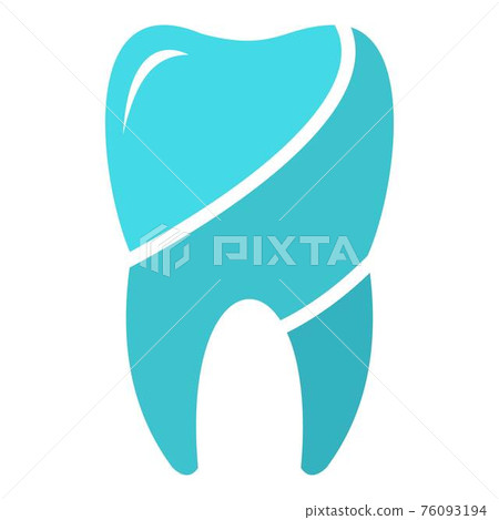 Wise tooth logo icon, flat style. Wise tooth logo icon, flat style. 76093194
