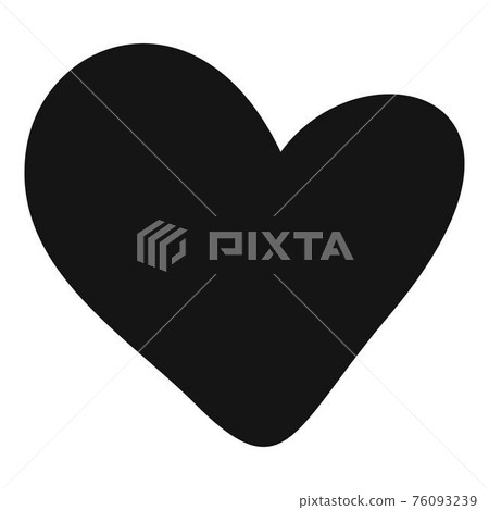 True heart icon, simple style.-插圖素材 [76093239] - PIXTA圖庫