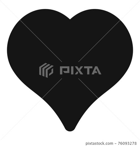 Magnanimous heart icon, simple style. Magnanimous heart icon, simple style. 76093278