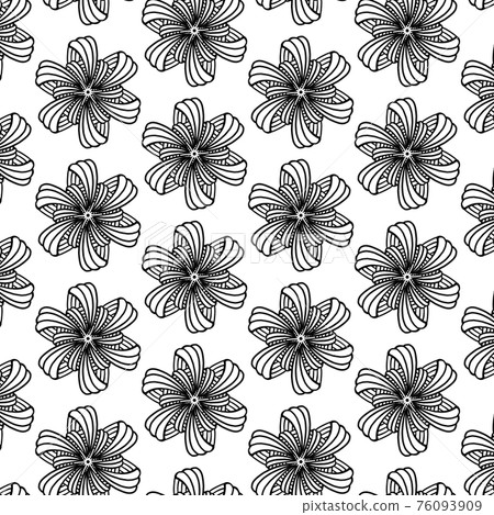 Simple Japanese pattern black and white 76093909