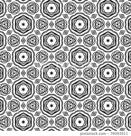 Simple Japanese pattern black and white 76093911
