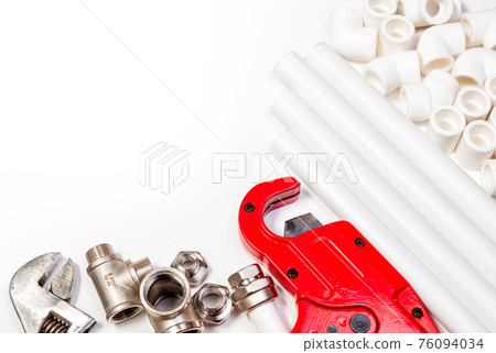 Plumbing tools supplies background Plumbing tools supplies background 76094034