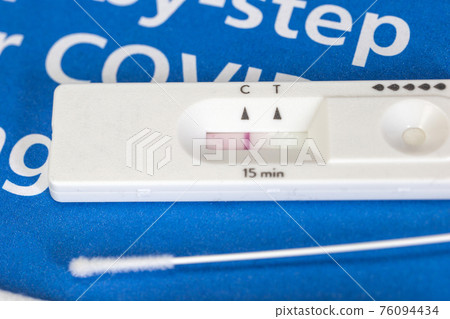 Coronavirus home testing. Self test kit and guide for home testing Covid-19, coronavirus,health,business,stay home concept Coronavirus home testing. Self test kit and guide for home testing Covid-19, coronavirus,health,business,stay home concept 76094434