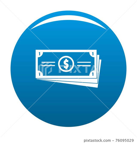 Business money icon blue vector Business money icon blue vector 76095029