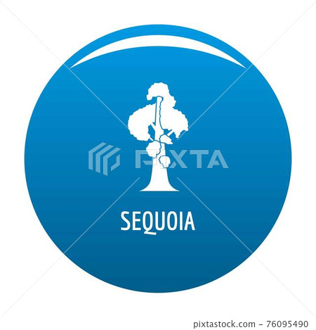 Sequoia icon blue vector Sequoia icon blue vector 76095490