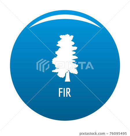 Fir tree icon blue vector Fir tree icon blue vector 76095495