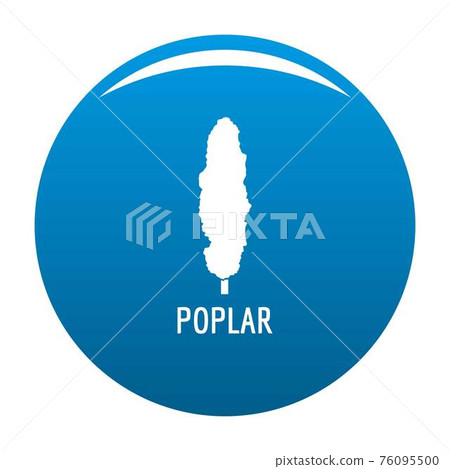Poplar tree icon blue vector Poplar tree icon blue vector 76095500