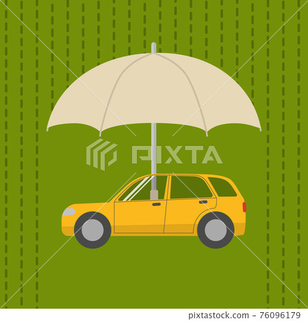 Car under umbrella Car under umbrella 76096179