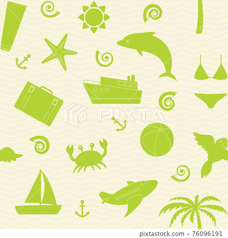 Seamless pattern with travel icons Seamless pattern with travel icons 76096191