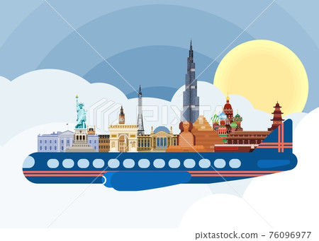 around the world by plane. sights of our planet around the world by plane. sights of our planet 76096977