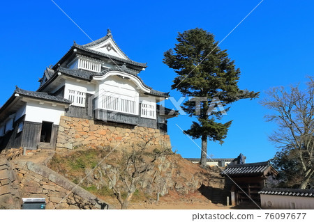 [Okayama Prefecture] Bitchu Matsuyama Castle (castle tower) in winter 76097677