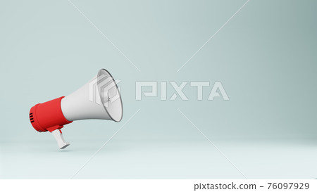 Megaphone speaker or megaphone loudspeaker 3D Rendering Megaphone speaker or megaphone loudspeaker 3D Rendering 76097929