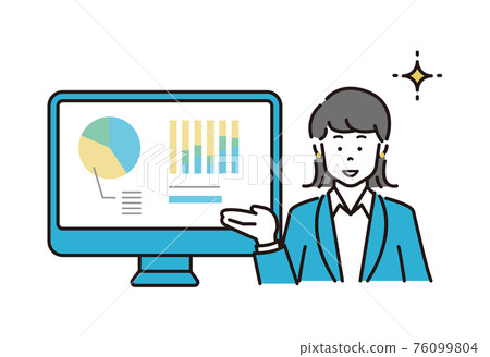 Person business telework personal computer presentation 76099804