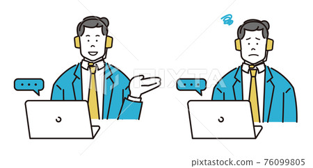Person business telework personal computer presentation 76099805