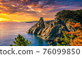 This is a sunrise view of the East Sea of Korea. 76099850