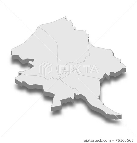 3d isometric map of Riga City is a Capital of... - Stock Illustration ...