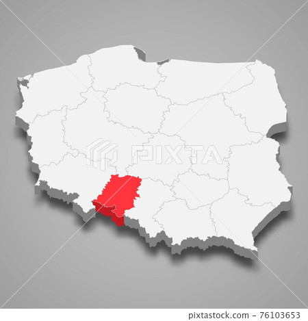 Opole region location within Poland 3d map Opole region location within Poland 3d map 76103653