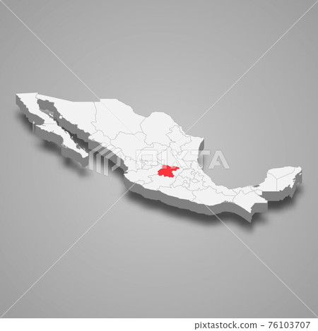Guanajuato region location within Mexico 3d map Guanajuato region location within Mexico 3d map 76103707