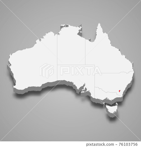 Australian Capital Territory region location within Australia 3d Australian Capital Territory region location within Australia 3d 76103756