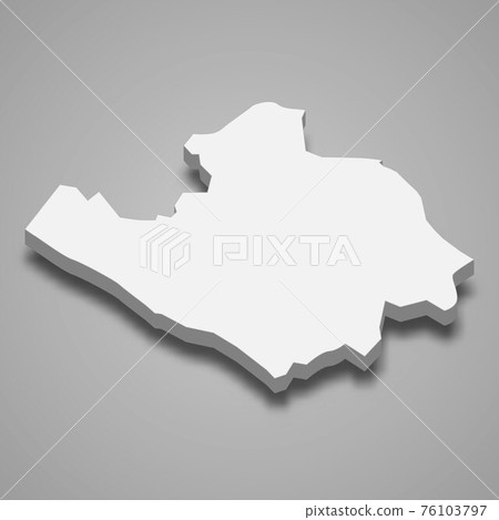 3d isometric map of Vinh Long Province of Vietnam 3d isometric map of Vinh Long Province of Vietnam 76103797