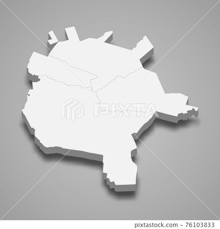 3d isometric map of Nur-Sultan oblast is a region of Kazakhstan 76103833