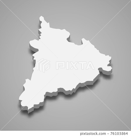 3d isometric map of Kon Tum Province of Vietnam 76103864