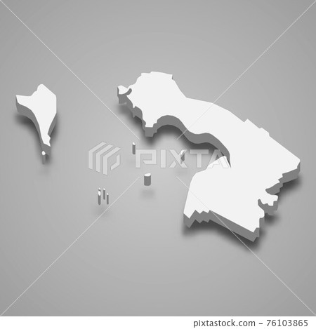 3d isometric map of Kien Giang Province of Vietnam 3d isometric map of Kien Giang Province of Vietnam 76103865