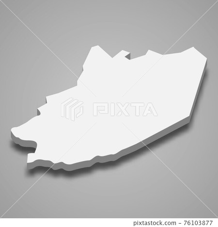 3d isometric map of Hau Giang Province of Vietnam 76103877