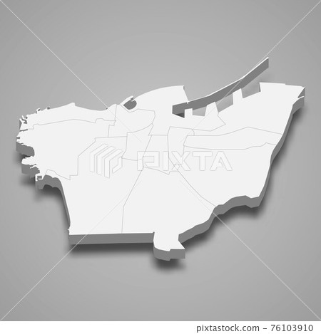 3d isometric map of Beirut is a Governorate of Lebanon 3d isometric map of Beirut is a Governorate of Lebanon 76103910