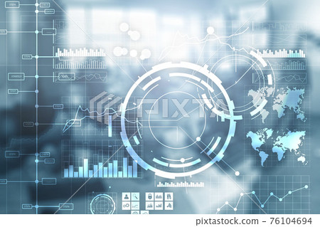 Corporate background. Business intelligence BI Key performance indicator KPI Analysis dashboard transparent blurred office background. Corporate background. Business intelligence BI Key performance indicator KPI Analysis dashboard transparent blurred office background. 76104694