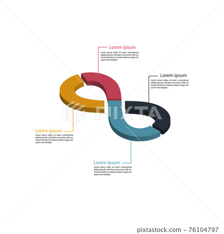 Vector infinity business concepts for infographic, loop business report or plan, education template, system diagram. Stock Vector illustration isolated on white background. Vector infinity business concepts for infographic, loop business report or plan, education template, system diagram. Stock Vector illustration isolated on white background. 76104797