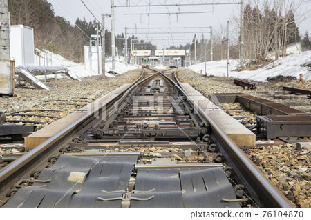 Snow cover and railroad branch Snow cover and railroad branch 76104870
