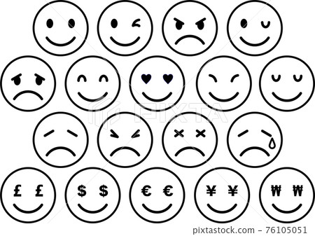 面部表情圖標集合 面部表情圖標集合 76105051