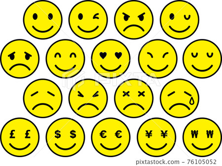 面部表情圖標集合 面部表情圖標集合 76105052