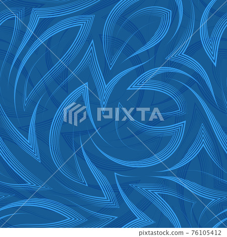 Blue vector seamless pattern of thin lines in... - Stock Illustration ...