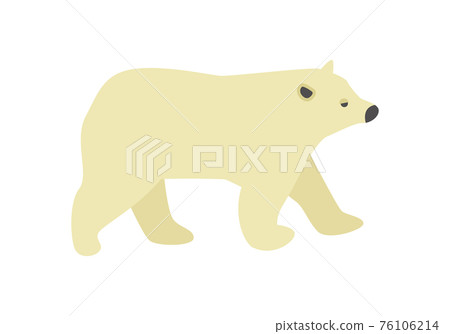 一隻行走的北極熊的插圖 76106214