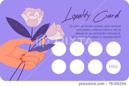 Loyalty card for client of shop, elegant design 76106268