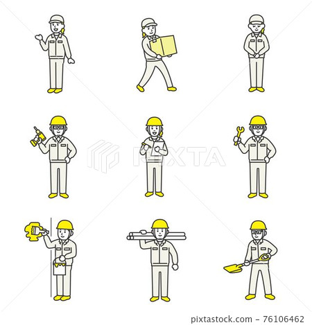 People working at the construction site 76106462