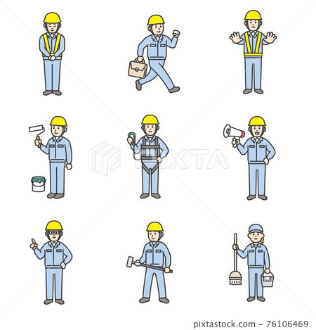 People working at the construction site 76106469