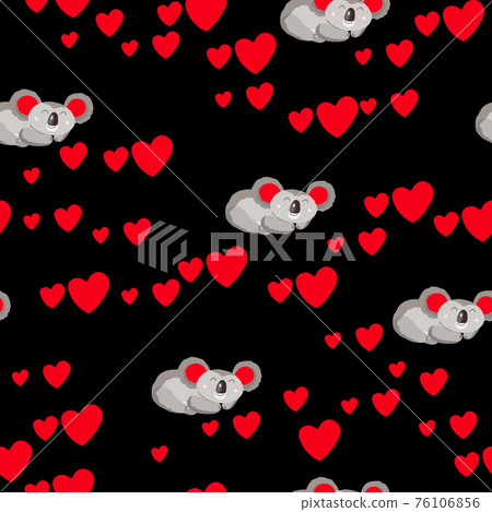 Seamless pattern with cute koala baby and... - Stock Illustration ...